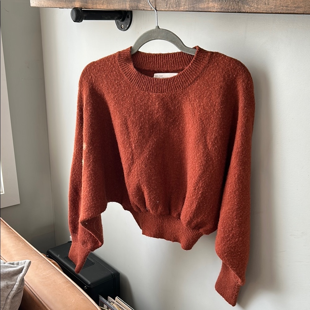 Burnt Orange Crew Neck Sweater